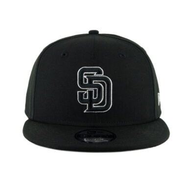 New Era 9Fifty San Diego Padres Snapback Hat Black Black White New Era 9Fifty San Diego Padres Snapback Hat Black Black White
