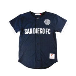 Mitchell & Ness San Diego Football Club SDFC Button Down Baseball Jersey Navy Blue