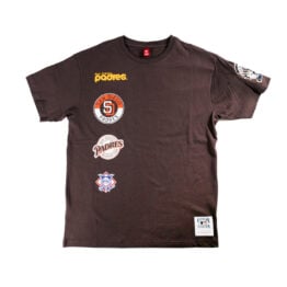 Mitchell & Ness San Diego Padres Double Clutch Premium Short Sleeve T-Shirt Brown