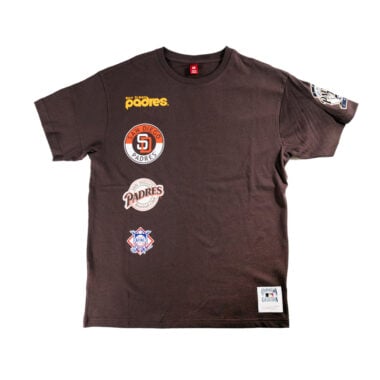 Mitchell & Ness San Diego Padres Double Clutch Premium Short Sleeve T-Shirt Brown Mitchell & Ness San Diego Padres Double Clutch Premium Short Sleeve T-Shirt Brown