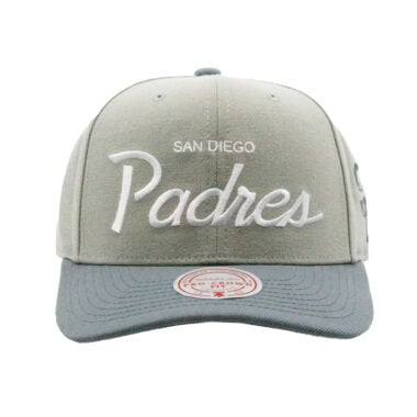 Mitchell & Ness San Diego Padres Thunderstorm Head Coach Pro Snapback Hat Two Tone Grey Mitchell & Ness San Diego Padres Thunderstorm Head Coach Pro Snapback Hat Two Tone Grey