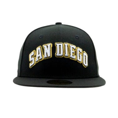 New Era 59Fifty San Diego Padres 619 Original Fitted Hat Black White Gold New Era 59Fifty San Diego Padres 619 Original Fitted Hat Black White Gold