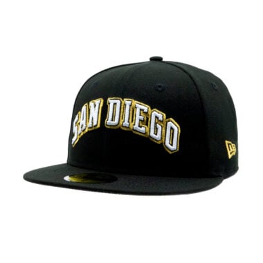 New Era 59Fifty San Diego Padres 619 Original Fitted Hat Black White Gold New Era 59Fifty San Diego Padres 619 Original Fitted Hat Black White Gold