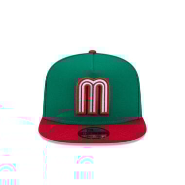 New Era 9Fifty Mexico Official World Baseball Classic 2026 A-Frame Snapback Hat Kelly Green Red