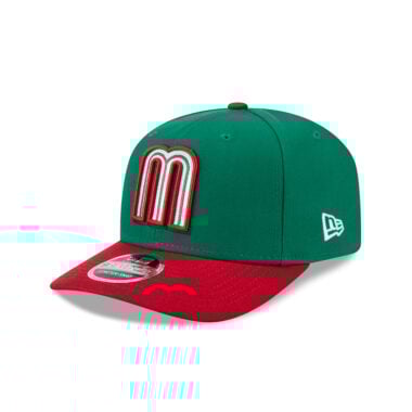 New Era 9Seventy Mexico Official World Baseball Classic Stretch Snapback Hat Kelly Green Red