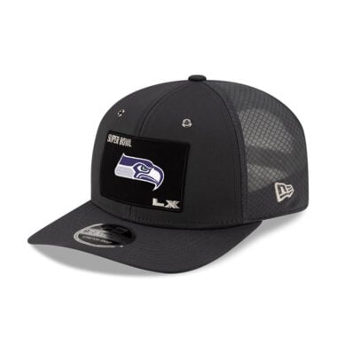 New Era 9Seventy Seattle Seahawks Official Opening Night Super Bowl LX Stretch Snapback Hat Dark Graphite