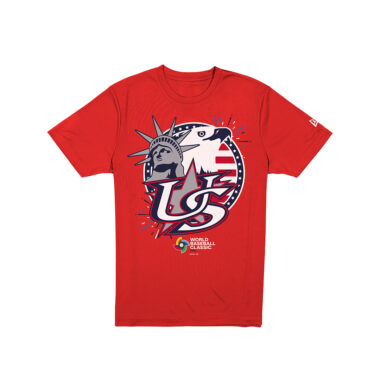 New Era United States Official World Baseball 2026 Short Sleeve T-Shirt Red White Blue