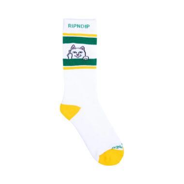 Ripndip Peeking Nermal Socks Bone White Forest Green