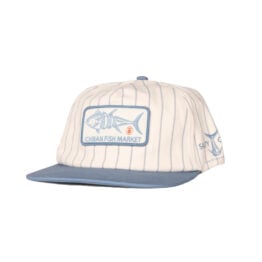 Salty Crew Fish Market Snapback Hat Off White Slate