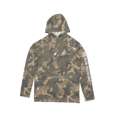Salty Crew Mariner Lite UV Longsleeve Hooded Sunshirt Green Camo Salty Crew Mariner Lite UV Longsleeve Hooded Sunshirt Green Camo