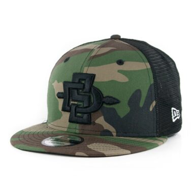 New Era 9Fifty San Diego State University Aztecs Camo Trucker Snapback Hat Camo