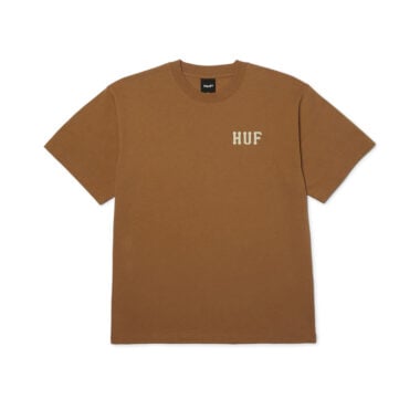 HUF Classic H Short Sleeve T-Shirt Brown Sugar Cream HUF Classic H Short Sleeve T-Shirt Brown Sugar Cream