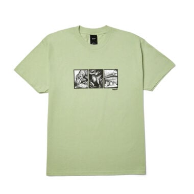 HUF Fossil Fuel Short Sleeve T-Shirt Cucumber Green HUF Fossil Fuel Short Sleeve T-Shirt Cucumber Green