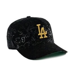 Mitchell & Ness Los Angeles Dodgers All In Pro Snapback Hat Black Gold