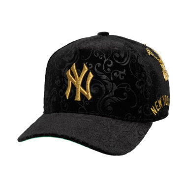 Mitchell & Ness New York Yankees All In Pro Snapback Hat Black Gold