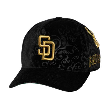 Mitchell & Ness San Diego Padres All In Pro Snapback Hat Black Gold