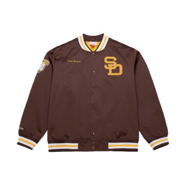 Mitchell & Ness San Diego Padres Player Collection Tony Gwynn Lightweight Satin Jacket Brown Mitchell & Ness San Diego Padres Player Collection Tony Gwynn Lightweight Satin Jacket Brown
