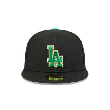 New Era 59Fifty Los Angeles Dodgers St Patricks Day 2026 Fitted Hat Black Kelly Green