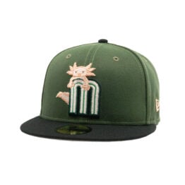 New Era 59Fifty Mexico Official World Baseball Classic Axolotl Fitted Hat Rifle Green White