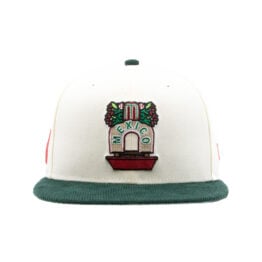 New Era 59Fifty Mexico Official World Baseball Classic Trajinera Fitted Hat Chrome White Dark Green