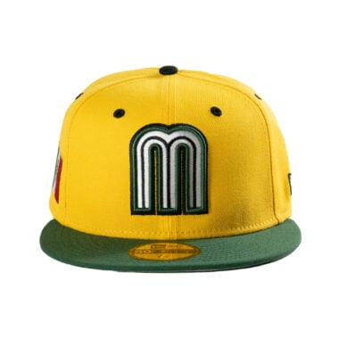 New Era 59Fifty Mexico Official World Baseball Classic Two Tone Fitted Hat Yellow Green