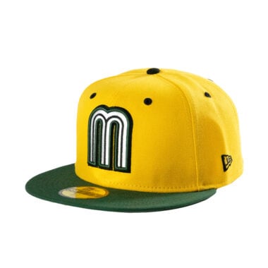 New Era 59Fifty Mexico Official World Baseball Classic Two Tone Fitted Hat Yellow Green