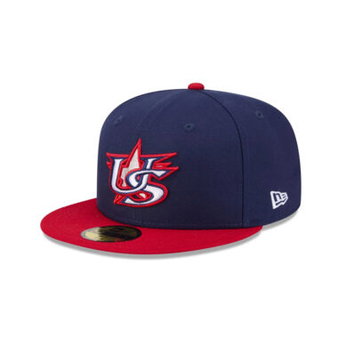 New Era 59Fifty United States On Field World Baseball Classic 2026 Fitted Hat Navy Blue Red