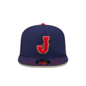 New-Era-9Fifty-Japan-Official-World-Baseball-Classic-2026-A-Frame-Snapback-Hat-Blue-Red-front.jpg