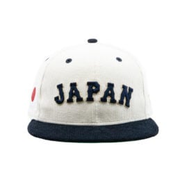 New Era 9Fifty Japan Official World Baseball Classic 2026 Corduroy Two Tone Snapback Hat Chrome White Navy