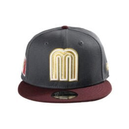 New Era 9Fifty Mexico Official World Baseball Classic Two Tone Snapback Hat Graphite Maroon