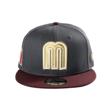 New Era 9Fifty Mexico Official World Baseball Classic Two Tone Snapback Hat Graphite Maroon New Era 9Fifty Mexico Official World Baseball Classic Two Tone Snapback Hat Graphite Maroon