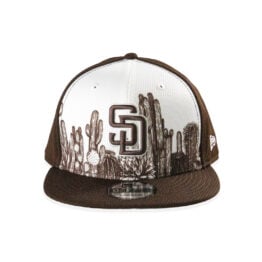 New Era 9Fifty San Diego Padres Spring Training 2026 Grow Snapback Hat Dark Brown White