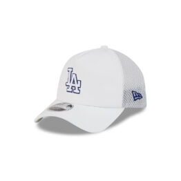 New Era 9Forty Apex Los Angeles Dodgers Batting Practice 2026 Mesh Trucker A-Frame Snapback Hat White Blue