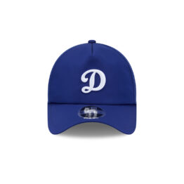 New Era 9Forty Apex Los Angeles Dodgers D Logo Batting Practice 2026 Mesh Trucker A-Frame Snapback Hat Dark Royal Blue White