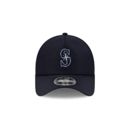 New Era 9Forty Apex Seattle Mariners Batting Practice 2026 Alternate Mesh Trucker A-Frame Snapback Hat Dark Navy White