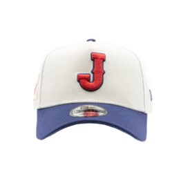 New Era 9Forty Japan Official World Baseball Classic 2026 Two Tone A-Frame Snapback Hat Stone Light Navy Blue