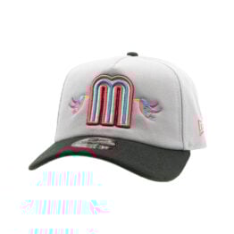 New Era 9Forty Mexico Official World Baseball Classic Handmade Embroidery A-Frame Snapback Hat Gray Black