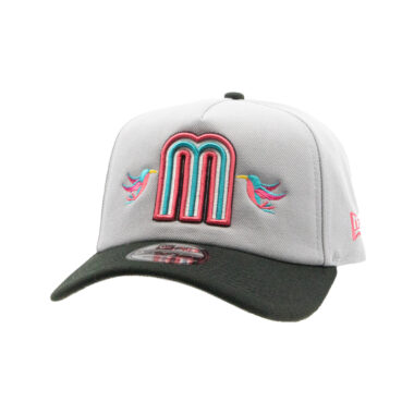 New Era 9Forty Mexico Official World Baseball Classic Handmade Embroidery A-Frame Snapback Hat Gray Black