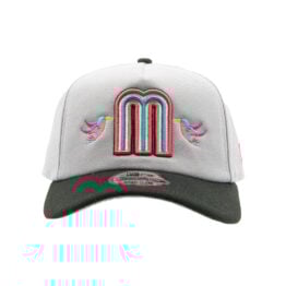 New Era 9Forty Mexico Official World Baseball Classic Handmade Embroidery A-Frame Snapback Hat Gray Black
