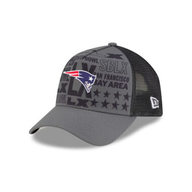 New Era 9Forty New England Patriots On Field Super Bowl LX Side Patch A-Frame Snapback Hat Dark Graphite
