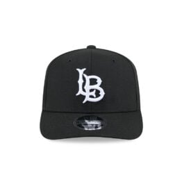 New Era 9Seventy Long Beach State The Beach Stretch Snapback Hat Black White