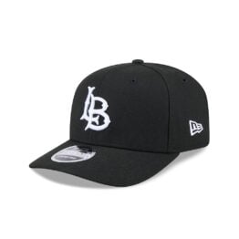New Era 9Seventy Long Beach State The Beach Stretch Snapback Hat Black White