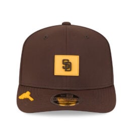 New Era 9Seventy San Diego Padres Clubhouse 2026 Stretch Snapback Hat Burnt Wood Brown Gold