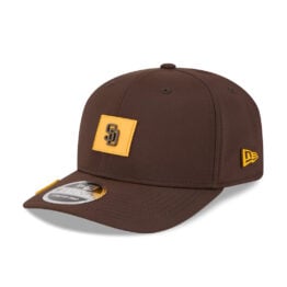 New Era 9Seventy San Diego Padres Clubhouse 2026 Stretch Snapback Hat Burnt Wood Brown Gold