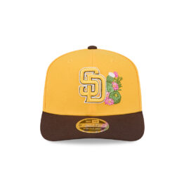 New Era 9Seventy San Diego Padres Official Spring Training 2026 Stretch Snapback Hat Brown Gold