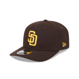 New Era 9Seventy San Diego Padres Stretch Snapback Hat Burnt Wood Brown Gold