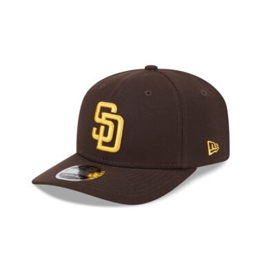 New Era 9Seventy San Diego Padres Stretch Snapback Hat Burnt Wood Brown Gold