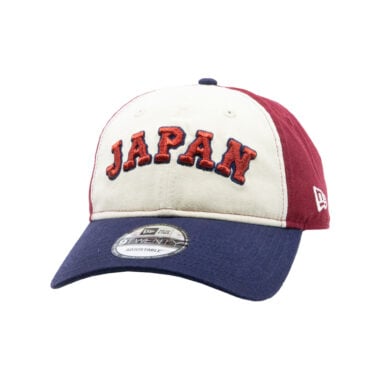 New Era 9Twenty Japan Official World Baseball Classic 2026 Strapback Hat Pinwheel White Cardinal Light Navy