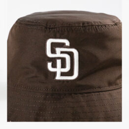 New Era San Diego Padres Fern Print Flip Reversible Bucket Hat Brown White