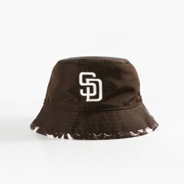 New Era San Diego Padres Fern Print Flip Reversible Bucket Hat Brown White New Era San Diego Padres Fern Print Flip Reversible Bucket Hat Brown White